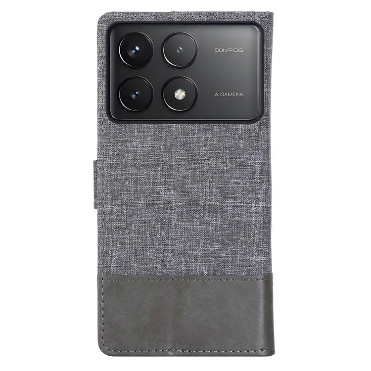 MUXMA MX102 For Xiaomi Poco F6 Pro 5G / Redmi K70 5G / K70 Pro 5G Case Stand Canvas Leather Phone Cover