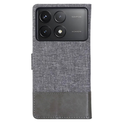 MUXMA MX102 For Xiaomi Poco F6 Pro 5G / Redmi K70 5G / K70 Pro 5G Case Stand Canvas Leather Phone Cover