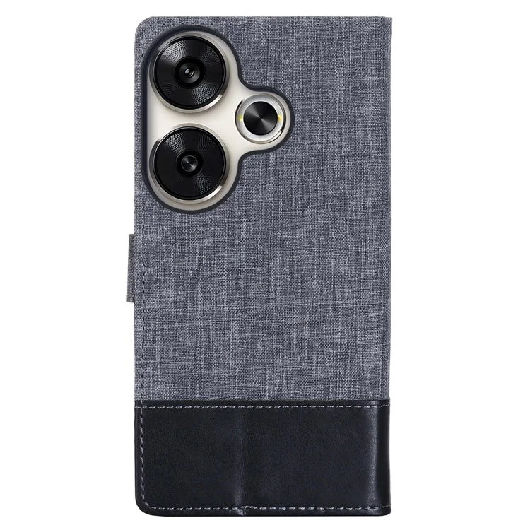 MUXMA MX102 For Xiaomi Poco F6 5G / Redmi Turbo 3 5G Case Canvas Leather Flip Wallet Phone Cover