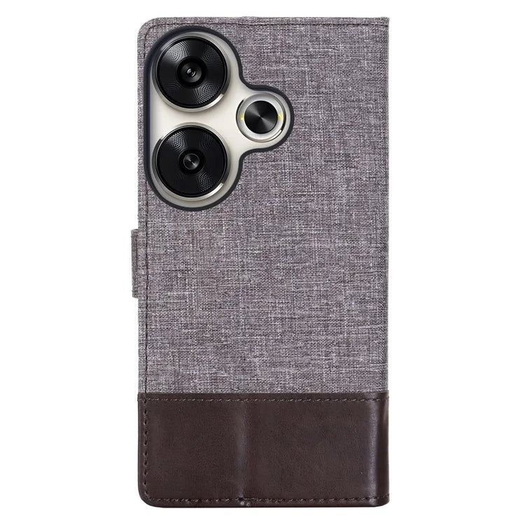 MUXMA MX102 For Xiaomi Poco F6 5G / Redmi Turbo 3 5G Case Canvas Leather Flip Wallet Phone Cover