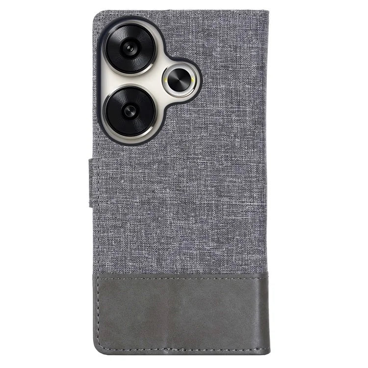 MUXMA MX102 For Xiaomi Poco F6 5G / Redmi Turbo 3 5G Case Canvas Leather Flip Wallet Phone Cover