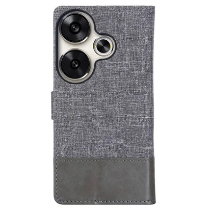 MUXMA MX102 For Xiaomi Poco F6 5G / Redmi Turbo 3 5G Case Canvas Leather Flip Wallet Phone Cover
