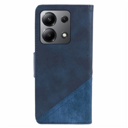 For Xiaomi Redmi Note 13 4G Case Folio Texture Splicing Leather Phone Cover