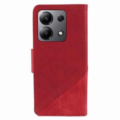 For Xiaomi Redmi Note 13 4G Case Folio Texture Splicing Leather Phone Cover
