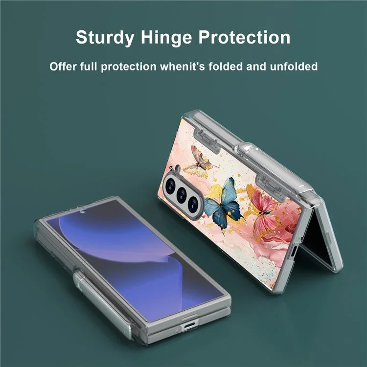 GW181 For Samsung Galaxy Z Fold6 5G Case Pattern Design Hard PC Kickstand Phone Cover