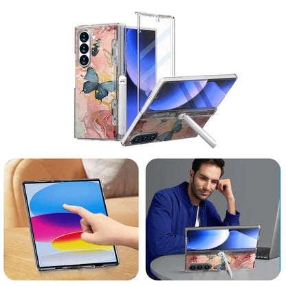 GW181 For Samsung Galaxy Z Fold6 5G Case Pattern Design Hard PC Kickstand Phone Cover