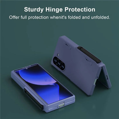 GW181 For Samsung Galaxy Z Fold6 5G Case Rubberized Hard PC Kickstand Phone Cover
