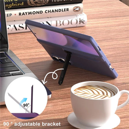 GW181 For Samsung Galaxy Z Fold6 5G Case Rubberized Hard PC Kickstand Phone Cover