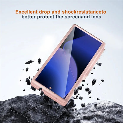 GW181 For Samsung Galaxy Z Fold6 5G Case Rubberized Hard PC Kickstand Phone Cover