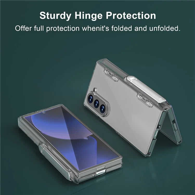 GW181 For Samsung Galaxy Z Fold6 5G Case Rubberized Hard PC Kickstand Phone Cover