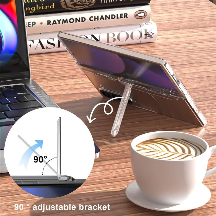 GW181 For Samsung Galaxy Z Fold6 5G Case Rubberized Hard PC Kickstand Phone Cover