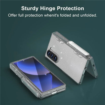 GW181 For Samsung Galaxy Z Fold6 5G Case Rubberized Hard PC Kickstand Phone Cover