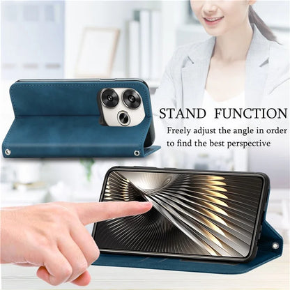 For Xiaomi Poco F6 5G / Redmi Turbo 3 5G Case Leather Skin-Touch Phone Cover Wallet