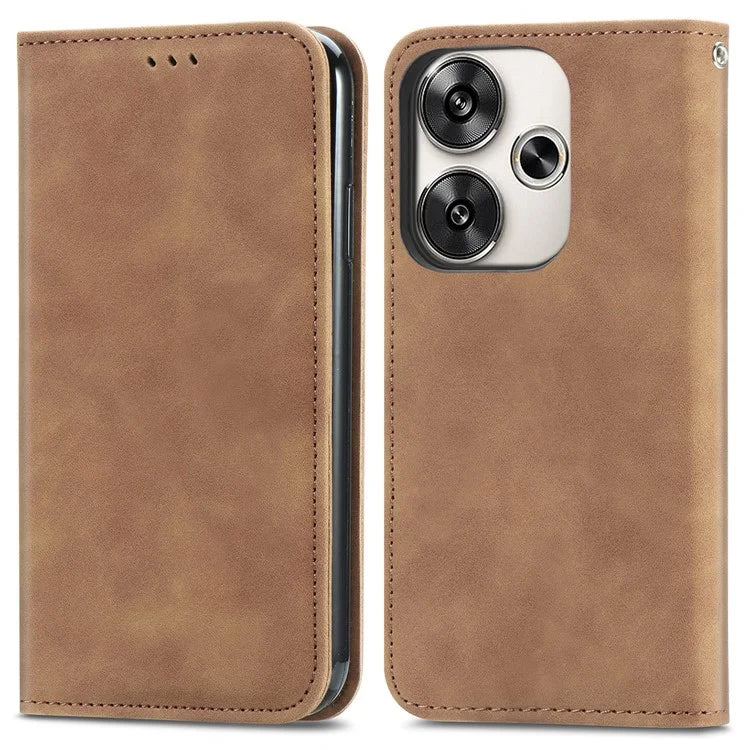 For Xiaomi Poco F6 5G / Redmi Turbo 3 5G Case Leather Skin-Touch Phone Cover Wallet