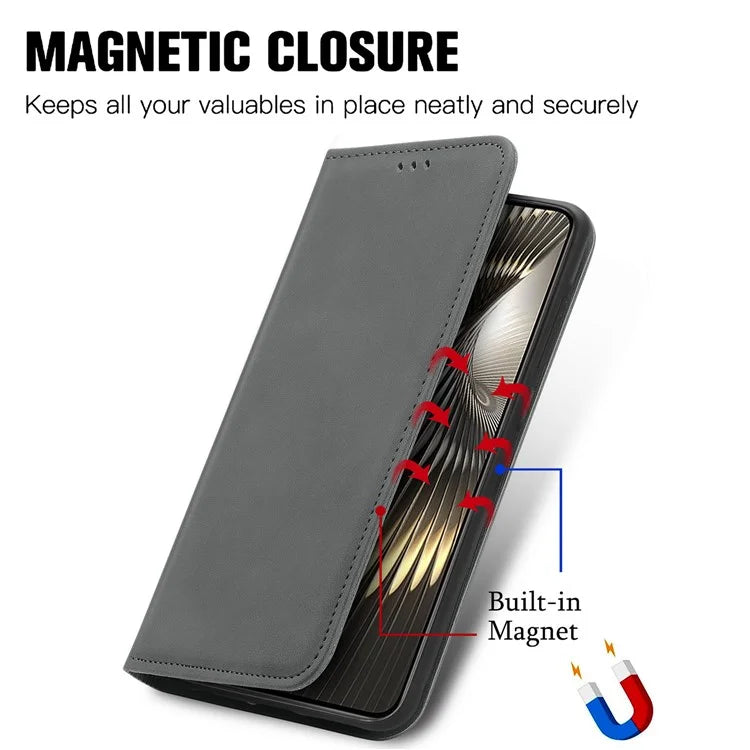 For Xiaomi Poco F6 5G / Redmi Turbo 3 5G Case Leather Skin-Touch Phone Cover Wallet