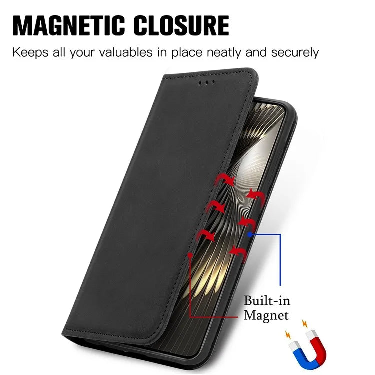 For Xiaomi Poco F6 5G / Redmi Turbo 3 5G Case Leather Skin-Touch Phone Cover Wallet
