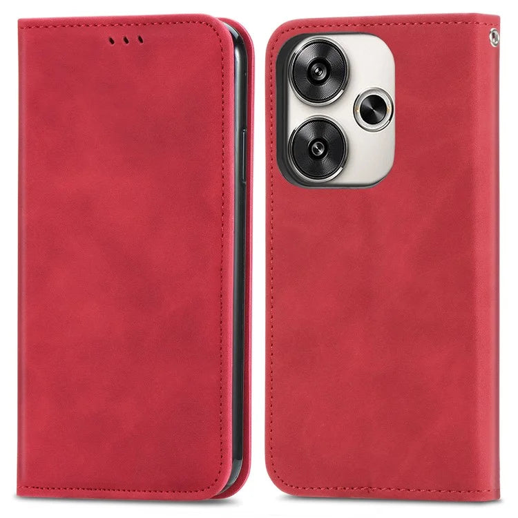 For Xiaomi Poco F6 5G / Redmi Turbo 3 5G Case Leather Skin-Touch Phone Cover Wallet