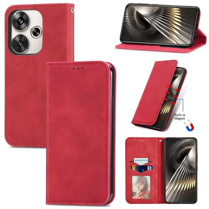 For Xiaomi Poco F6 5G / Redmi Turbo 3 5G Case Leather Skin-Touch Phone Cover Wallet