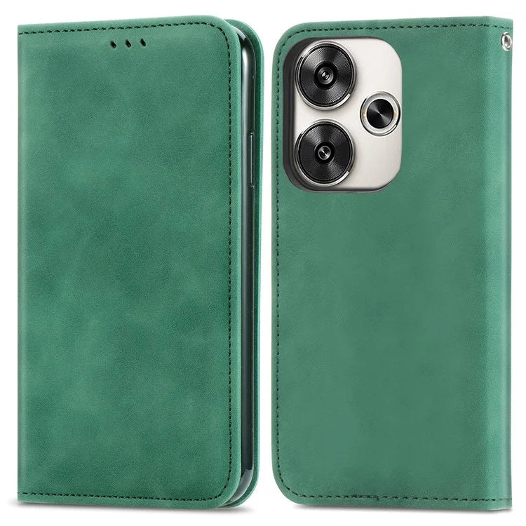For Xiaomi Poco F6 5G / Redmi Turbo 3 5G Case Leather Skin-Touch Phone Cover Wallet