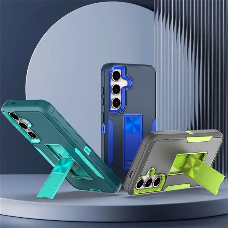 For Samsung Galaxy S24+ Case Drop-Proof TPU+PC Kickstand Phone Shell