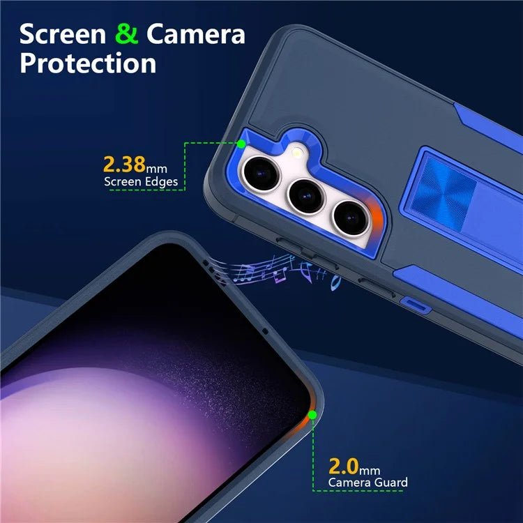 For Samsung Galaxy S24+ Case Drop-Proof TPU+PC Kickstand Phone Shell
