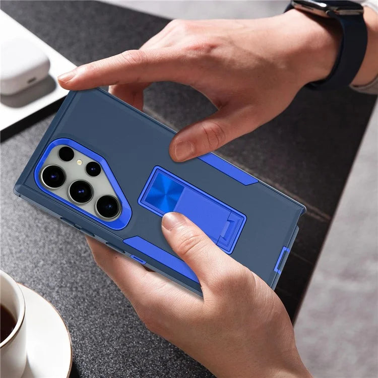 For Samsung Galaxy S24 Ultra Shockproof Case Kickstand TPU+PC Phone Cover