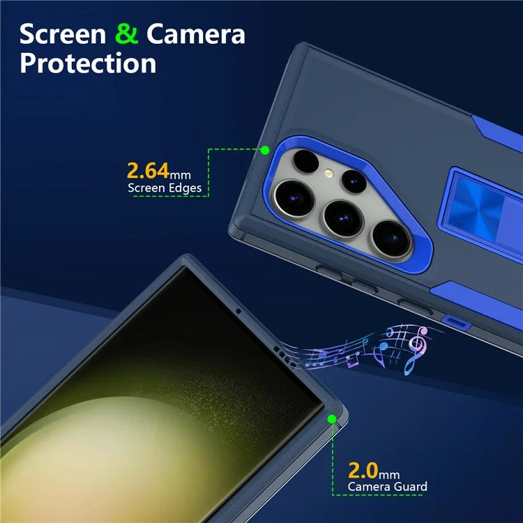 For Samsung Galaxy S24 Ultra Shockproof Case Kickstand TPU+PC Phone Cover