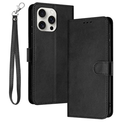 For iPhone 16 Pro Max Case Handbag Wallet PU Leather Phone Cover Calf Texture