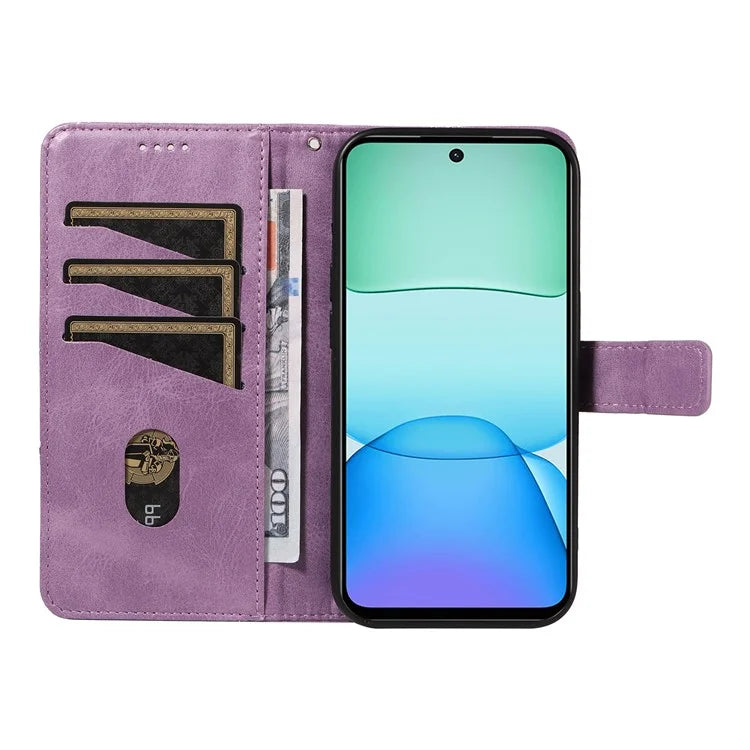 For Xiaomi Redmi 13 5G / 4G / Note 13R 5G Case Flip Shockproof Wallet Leather Phone Cover Geometric Line