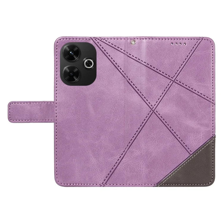 For Xiaomi Redmi 13 5G / 4G / Note 13R 5G Case Flip Shockproof Wallet Leather Phone Cover Geometric Line