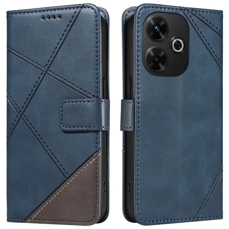 For Xiaomi Redmi 13 5G / 4G / Note 13R 5G Case Flip Shockproof Wallet Leather Phone Cover Geometric Line