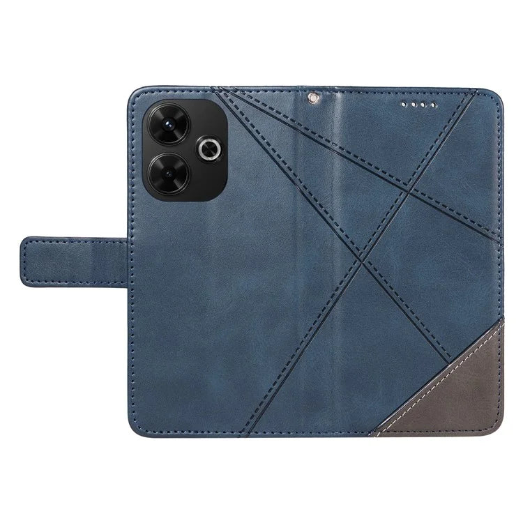 For Xiaomi Redmi 13 5G / 4G / Note 13R 5G Case Flip Shockproof Wallet Leather Phone Cover Geometric Line