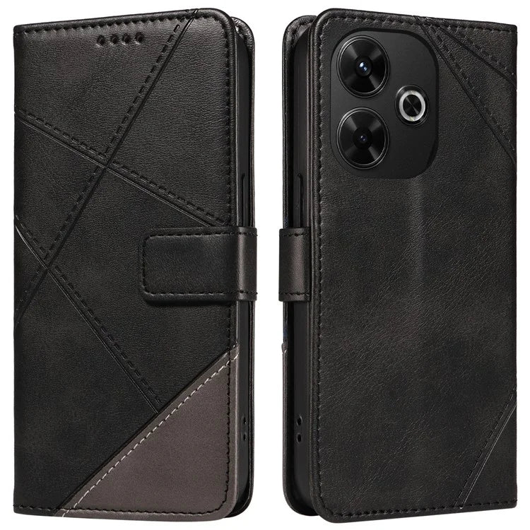 For Xiaomi Redmi 13 5G / 4G / Note 13R 5G Case Flip Shockproof Wallet Leather Phone Cover Geometric Line