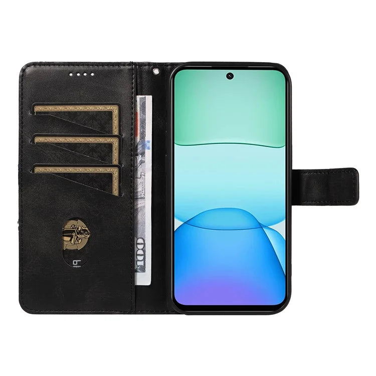 For Xiaomi Redmi 13 5G / 4G / Note 13R 5G Case Flip Shockproof Wallet Leather Phone Cover Geometric Line