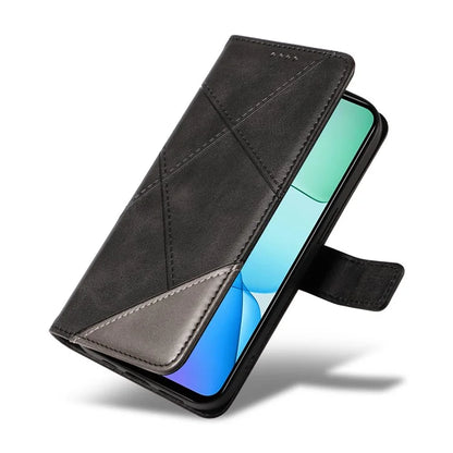 For Xiaomi Redmi 13 5G / 4G / Note 13R 5G Case Flip Shockproof Wallet Leather Phone Cover Geometric Line