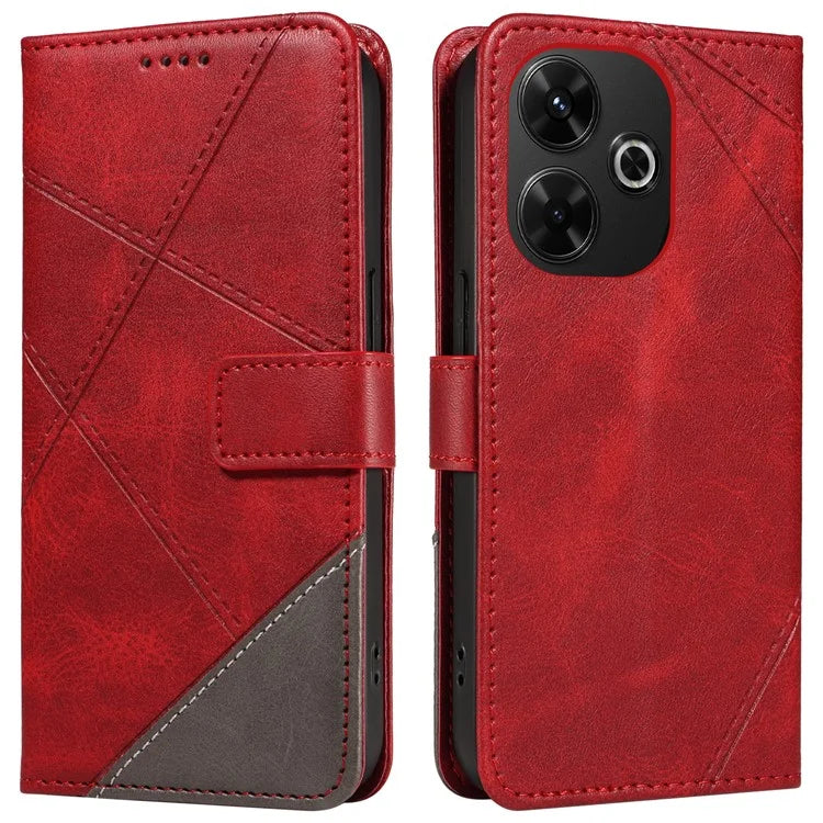 For Xiaomi Redmi 13 5G / 4G / Note 13R 5G Case Flip Shockproof Wallet Leather Phone Cover Geometric Line
