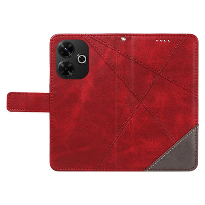 For Xiaomi Redmi 13 5G / 4G / Note 13R 5G Case Flip Shockproof Wallet Leather Phone Cover Geometric Line