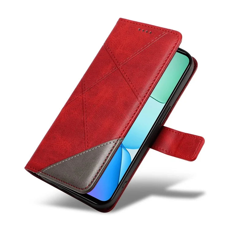For Xiaomi Redmi 13 5G / 4G / Note 13R 5G Case Flip Shockproof Wallet Leather Phone Cover Geometric Line