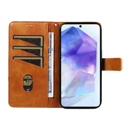 For Samsung Galaxy A55 5G Case Geometric Line Leather Phone Cover Card Slots Wallet