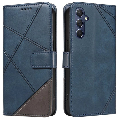 For Samsung Galaxy A55 5G Case Geometric Line Leather Phone Cover Card Slots Wallet