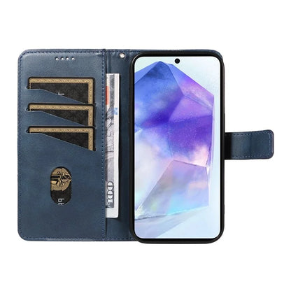 For Samsung Galaxy A55 5G Case Geometric Line Leather Phone Cover Card Slots Wallet