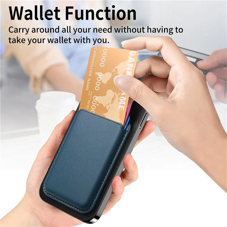 KB-58 Magnetic Card Holder Solid Color PU Leather Credit Cards Case