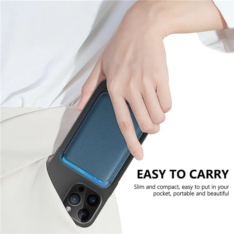 KB-58 Magnetic Card Holder Solid Color PU Leather Credit Cards Case