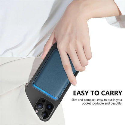 KB-58 Magnetic Card Holder Solid Color PU Leather Credit Cards Case