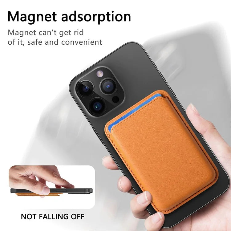 KB-58 Magnetic Card Holder Solid Color PU Leather Credit Cards Case