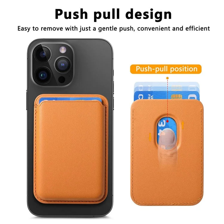 KB-58 Magnetic Card Holder Solid Color PU Leather Credit Cards Case