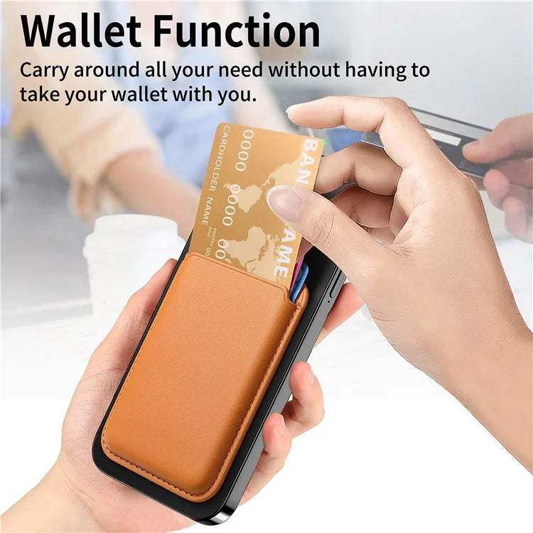 KB-58 Magnetic Card Holder Solid Color PU Leather Credit Cards Case