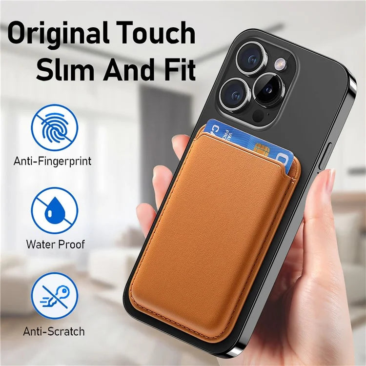 KB-58 Magnetic Card Holder Solid Color PU Leather Credit Cards Case