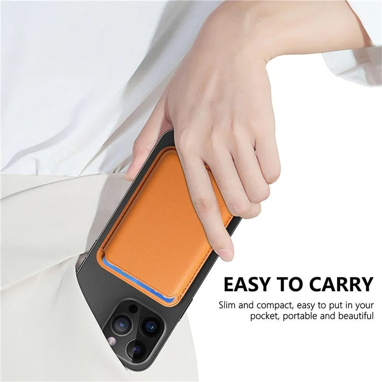 KB-58 Magnetic Card Holder Solid Color PU Leather Credit Cards Case