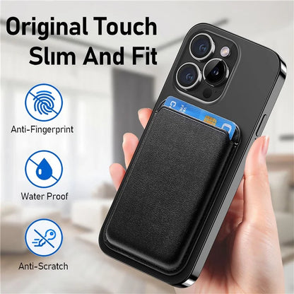 KB-58 Magnetic Card Holder Solid Color PU Leather Credit Cards Case